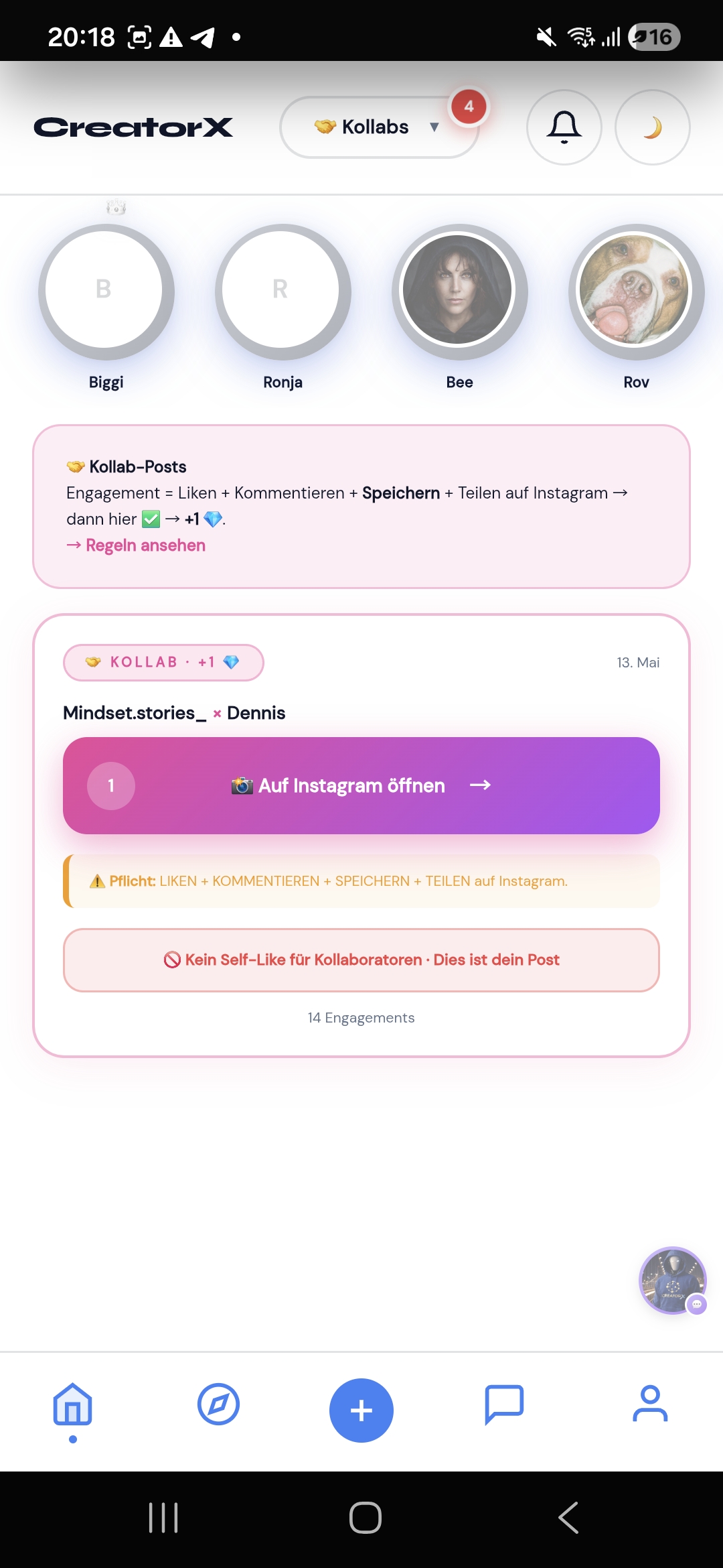 Kollabs zwischen Creators